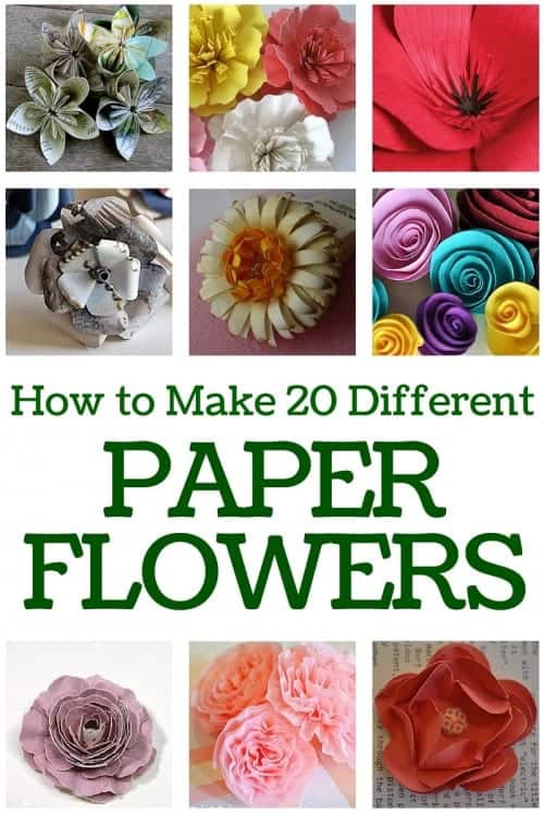 Make your own bouquet of beautiful paper flowers. This collection of paper flower tutorials will show you the many different types of flowers you can make!