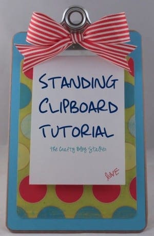 how to make a standing decorated clipboard