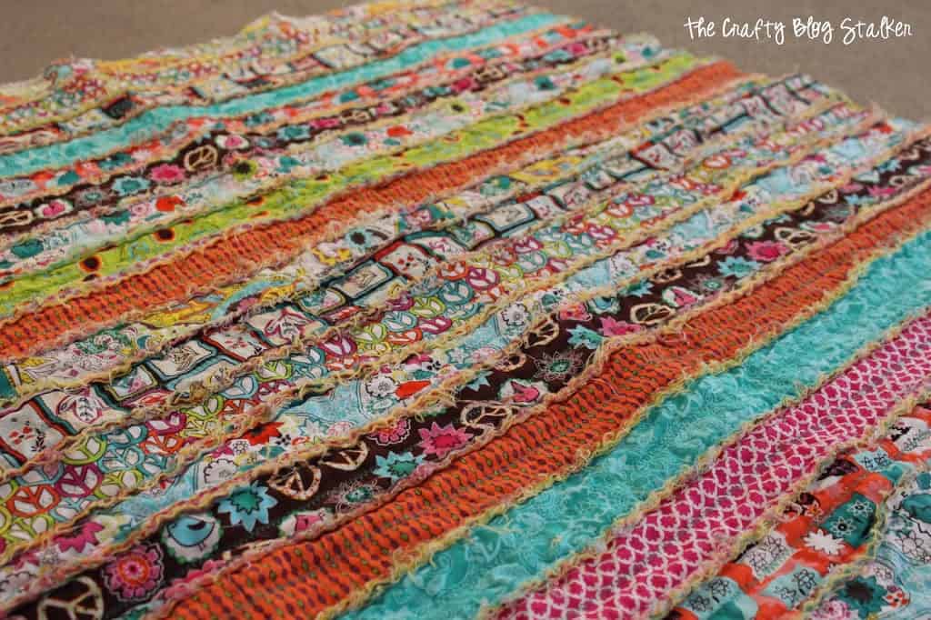 How To Make A Fabric Strip Rag Quilt The Crafty Blog Stalker