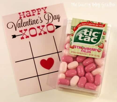 Hand out this cute and fun Valentine Tic Tac Toe to all of your Valentine Sweethearts. All you need is the FREE Printable and Tic Tacs.