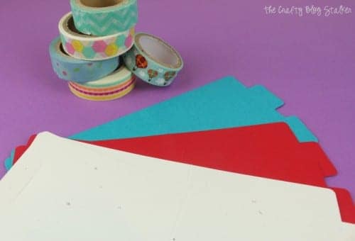 card blanks and a stack of washi tape