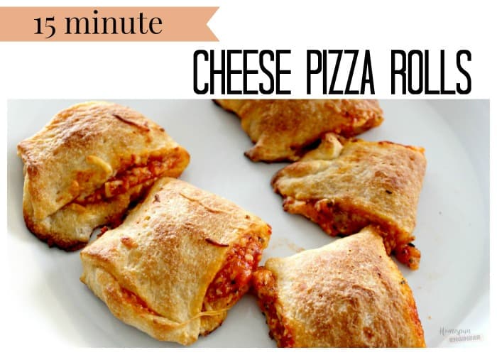 15 Minute Cheese Pizza Rolls from The Crafty Blog Stalker