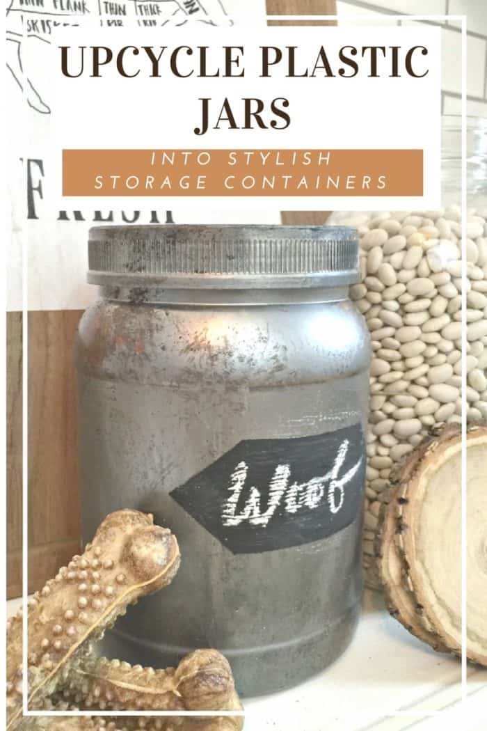 Looking for a solution for all those empty plastic containers? Upcycle plastic jars into stylish storage containers! A simple DIY craft tutorial idea.