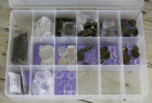 a finished look at the organized plastic storage box