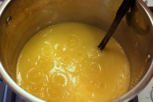 boiling the lemon pie filling