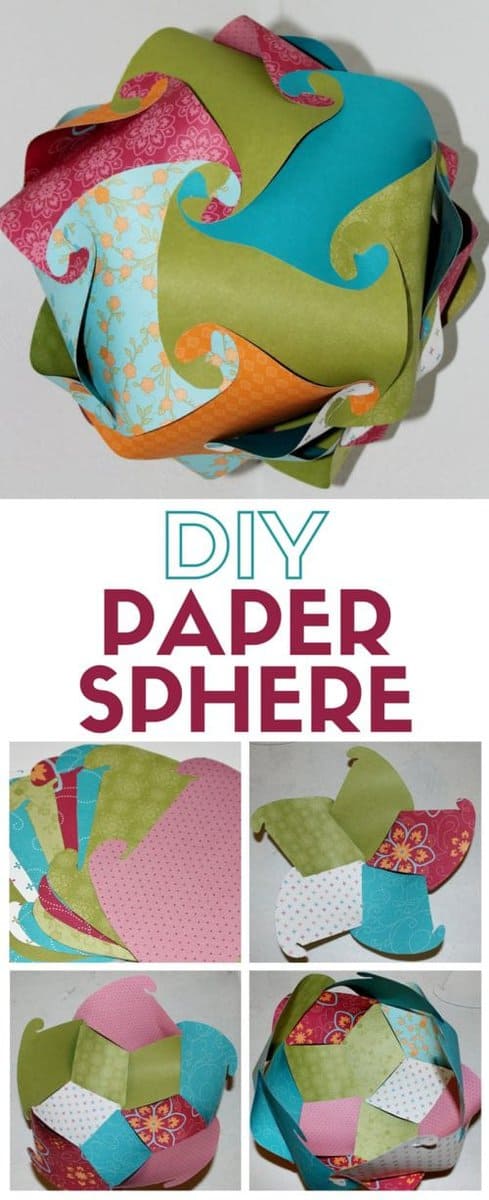 Patterned Paper Sphere | DIY Home Decor | Paper Crafting | Handmade 