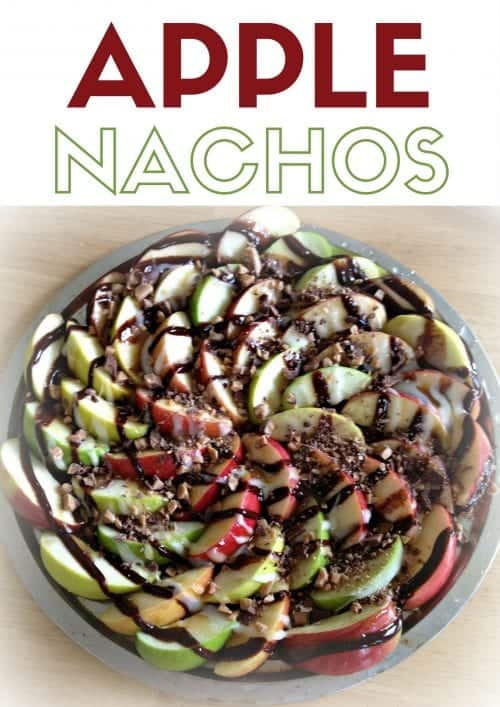 Apple Nachos | Dessert Recipe | Snack Idea | Candy Bar Pieces | Caramel | Chocolate Syrup | Marshmallow Cream