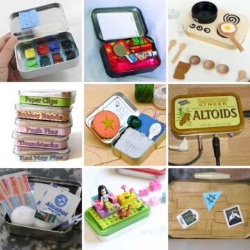 Collage with 9 Altoids tin Crafts.