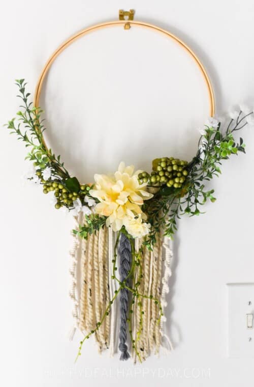 Floral Hoop Wreath.