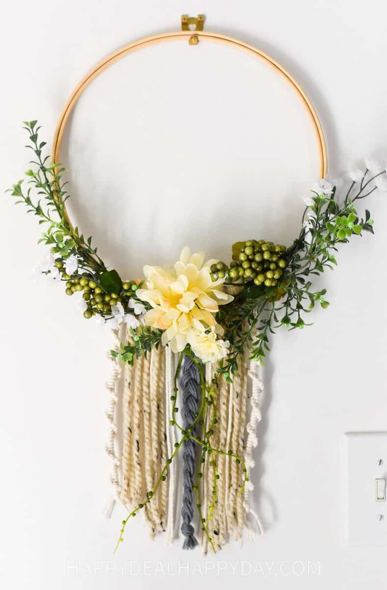 Floral Hoop Wreath.