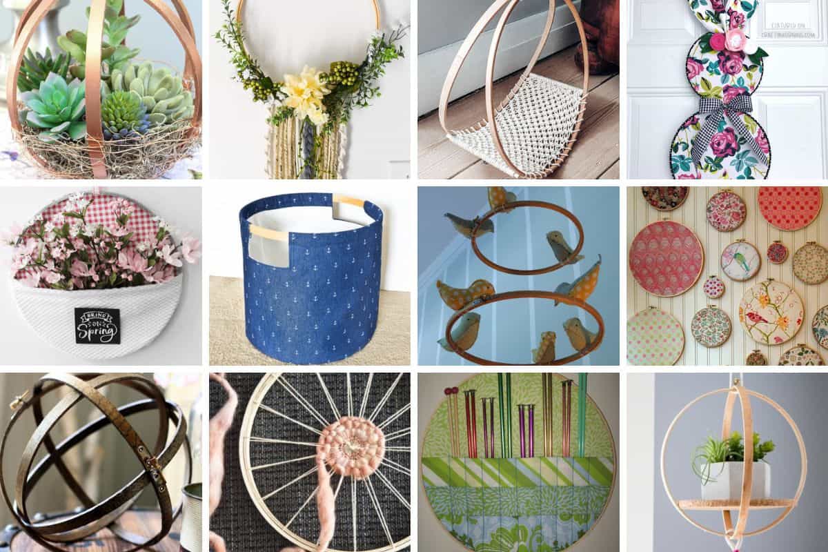 Crafts and Upcycles to Make with Embroidery Hoops