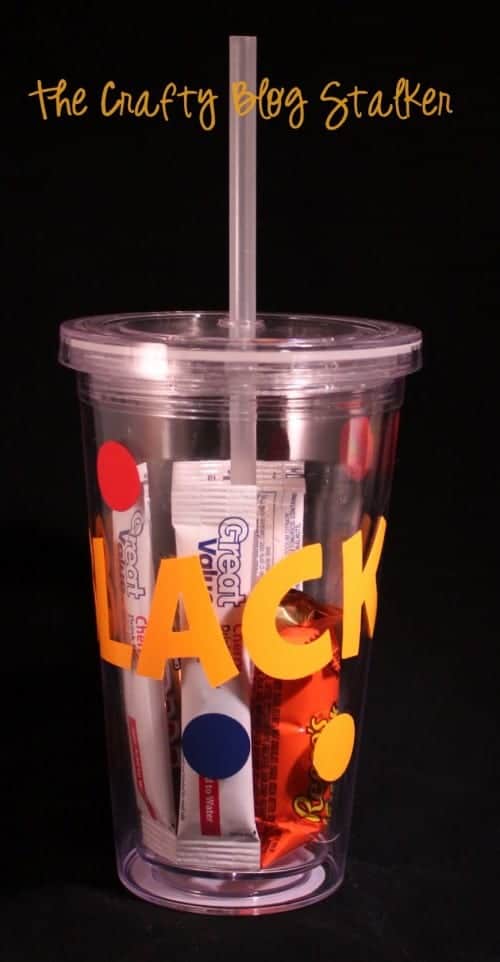 image of a Personalized Plastic Cup with Straw for a New Teacher Gift 