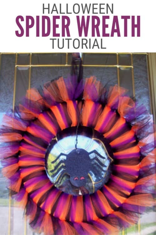 title image for How To Make The Cutest Halloween Spider Wreath At Home