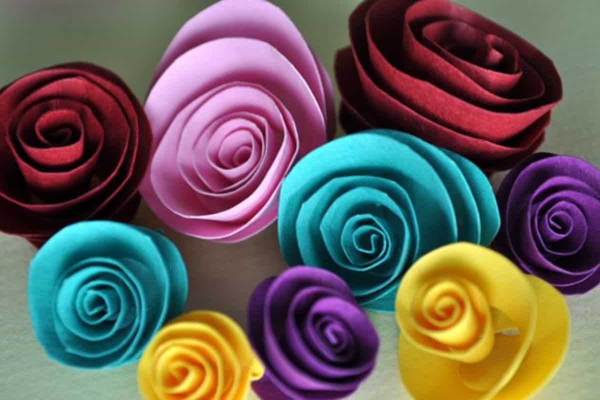 Rolled Paper Flowers.