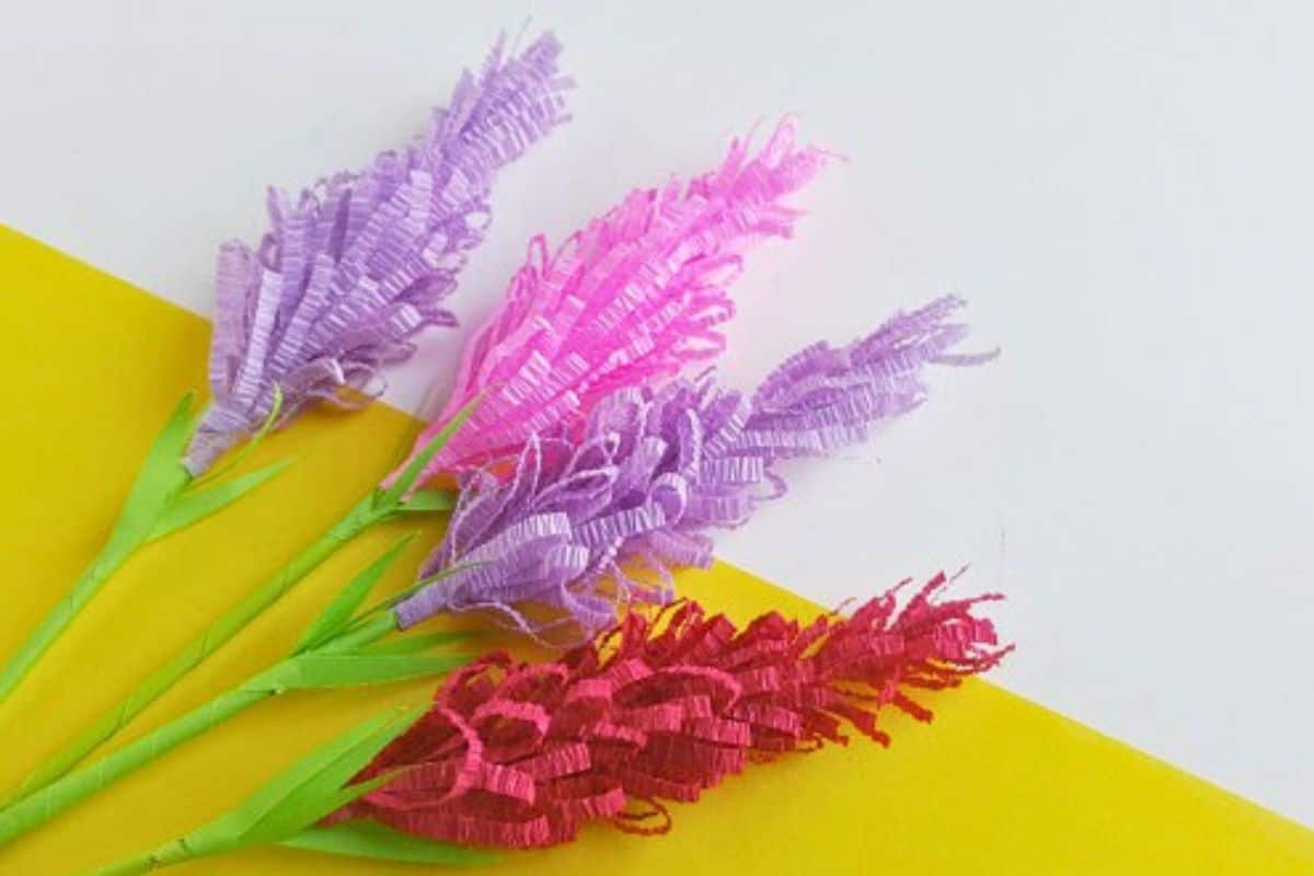 Paper Lavender Flowers.