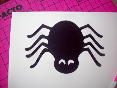 spider shape cut out of vinyl