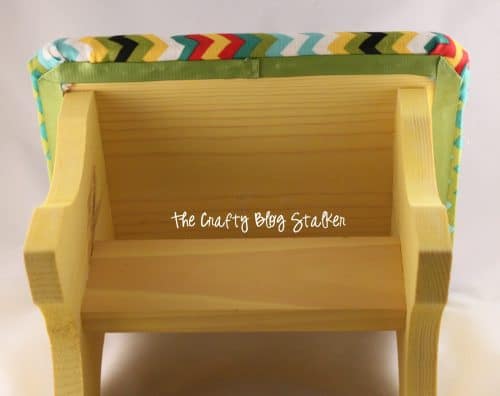 How to Make a DIY Chevron Footrest tutorial featured by top US craft blog, The Crafty Blog Stalker.