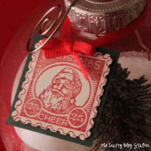 a close up image of the finished ornament tag