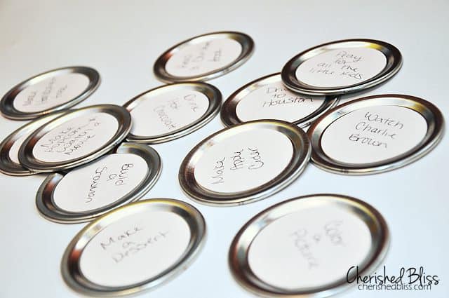 12 Days Of Christmas Advent Calendar using Mason Jar lids! // tutorial via cherishedbliss.com