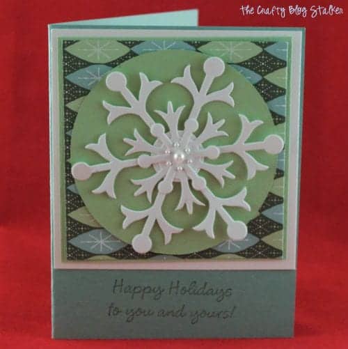 finished Snowflake Christmas Card