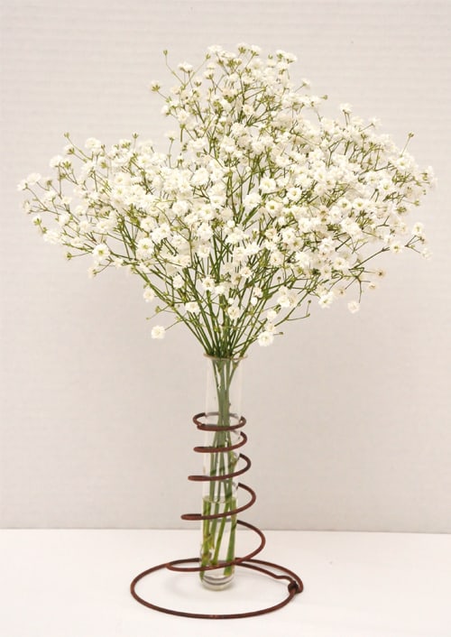 Vintage Spring Vase filled with Baby's Breath.