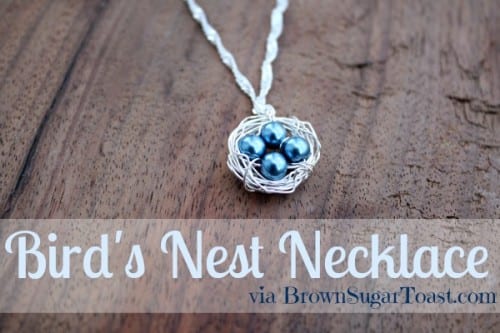 20 Unique Handmade Necklaces featured by top US craft blog, The Crafty Blog Stalker: Bird's Nest Necklace