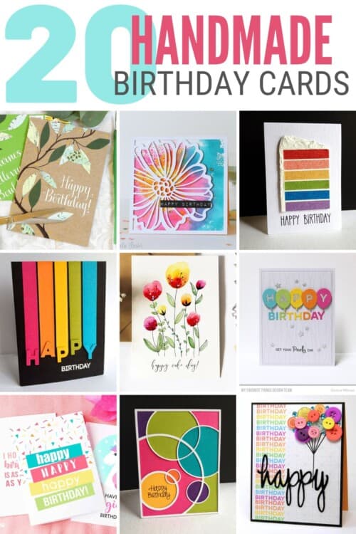 title collage image for 20 Easy to Make DIY Birthday Cards 