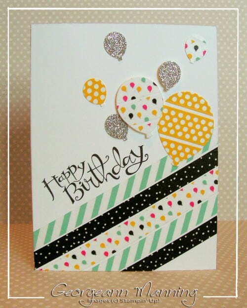 Washi Tape Balloon Birthday Card