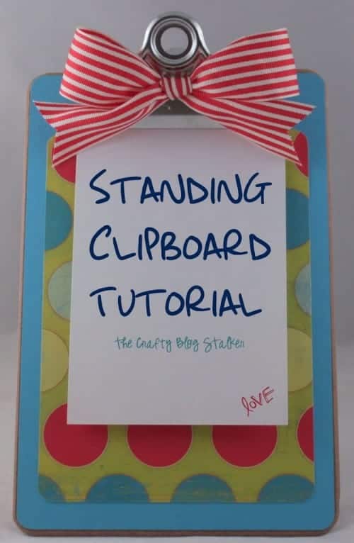 Make a standing clipboard. Great for chores, grocery lists, can hold pictures and so much more. A perfect teacher gift.