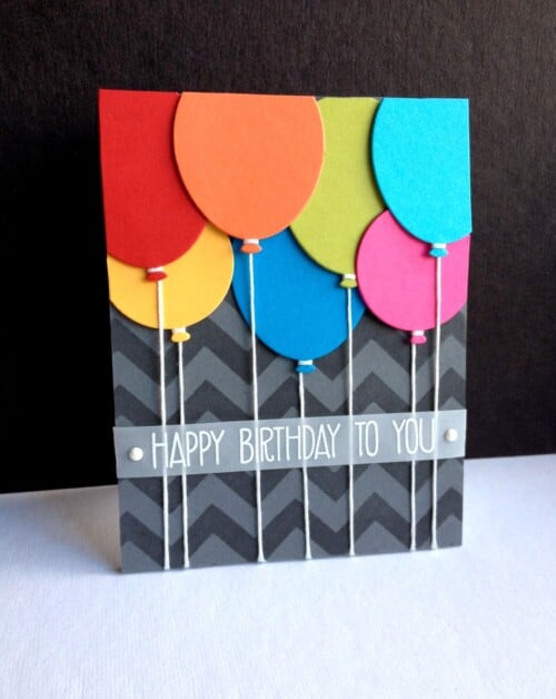 Happy Birthday Balloons Card