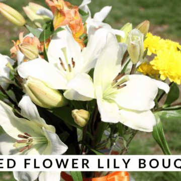 simple mixed flower lily bouquet
