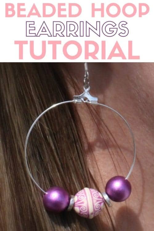 title image for How to Make Large Beaded Hoop Earrings