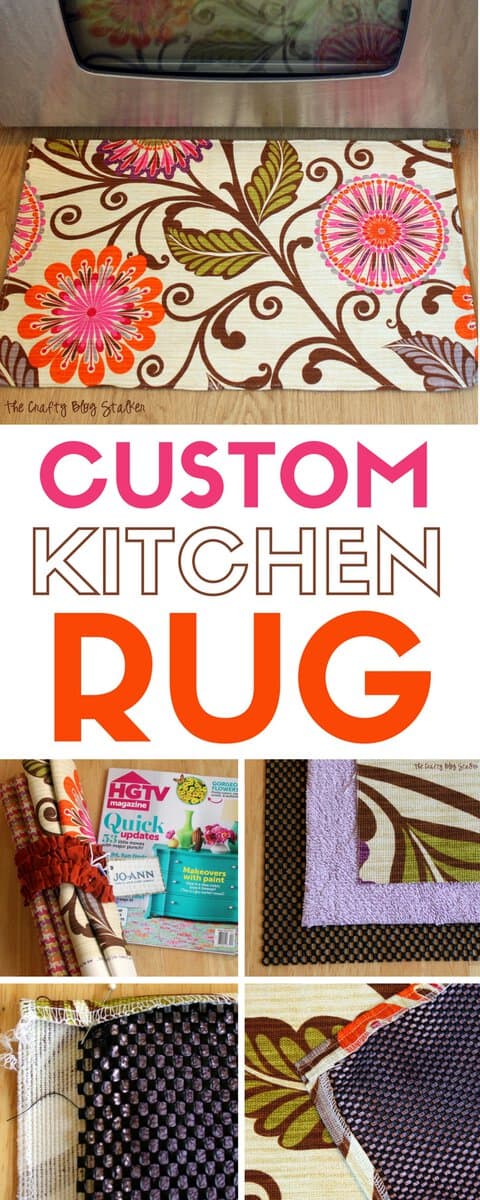 Custom Kitchen Rug | HGTV Fabric | Easy Sew | Home Decor | DIY | No Pattern Sewing 