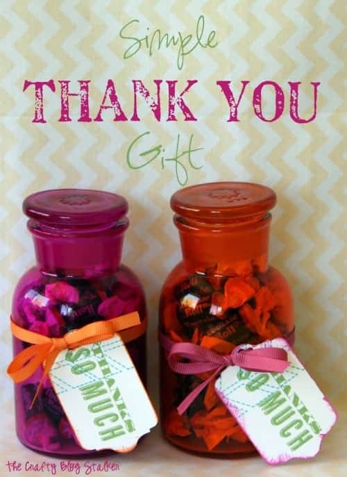 Make a simple Thank You gift as neighbor gift or teacher gift. Your recipient will love the handmade touch and know you care.