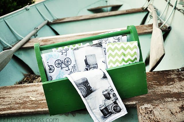 DIY Burp Cloth Tutorial for a vintage travel themed nursery via cherishedbliss.com