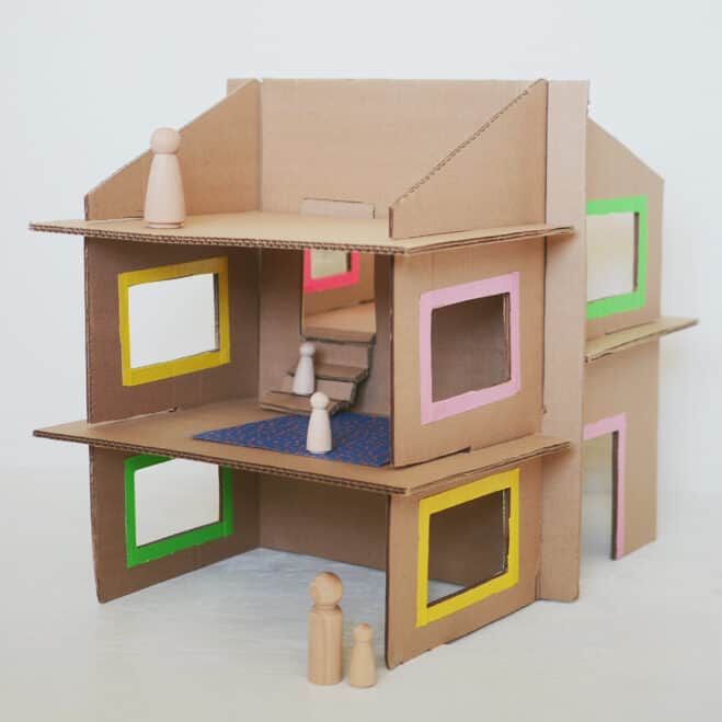 DIY Cardboard Doll House.