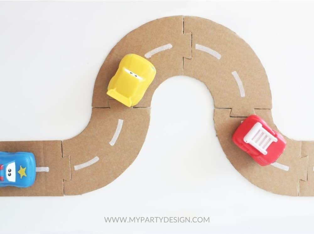 FREEBIE DIY CARDBOARD ROADS.