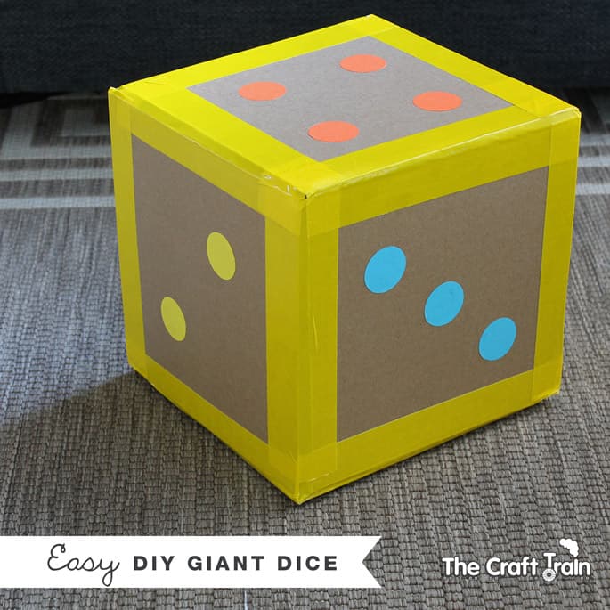 Giant cardboard dice.