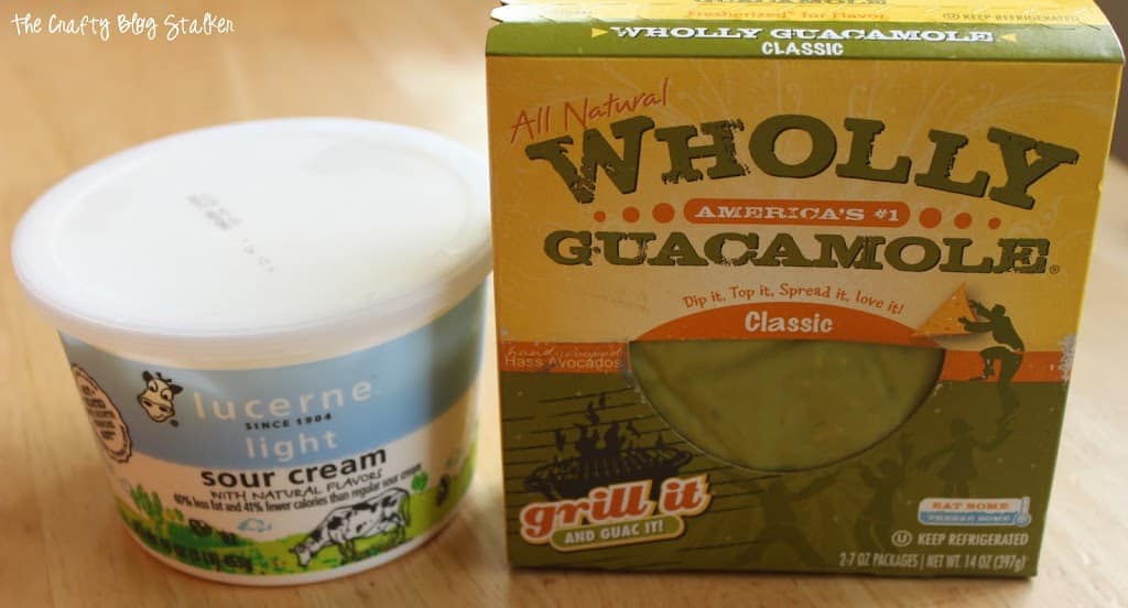 image of sour cream and wholly guacamole