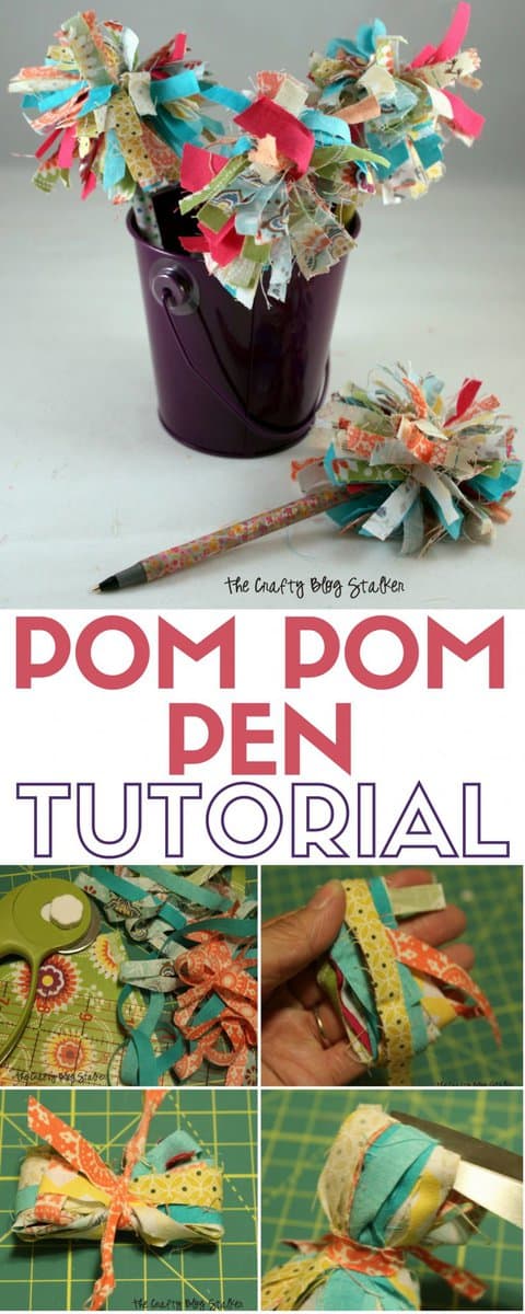 Learn how to make pom pom pens with this tutorial. Fun pens make great teacher gifts and are a fun kids craft. A simple DIY craft tutorial idea.
