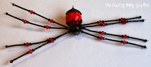 finished beaded spider