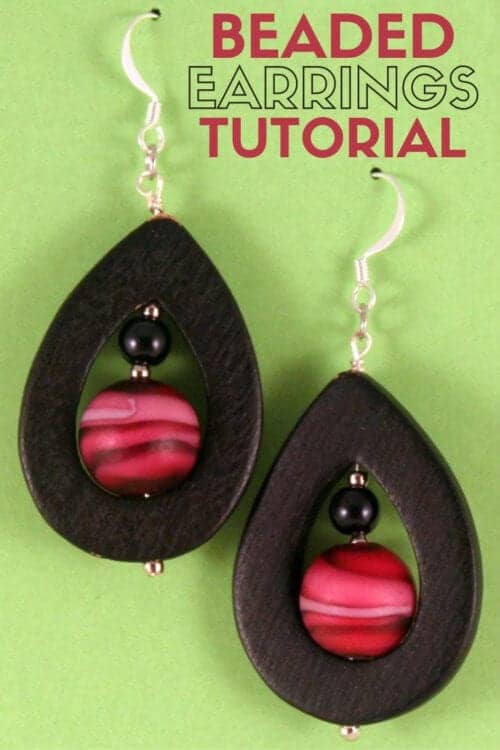 title image for beaded earrings tutorial