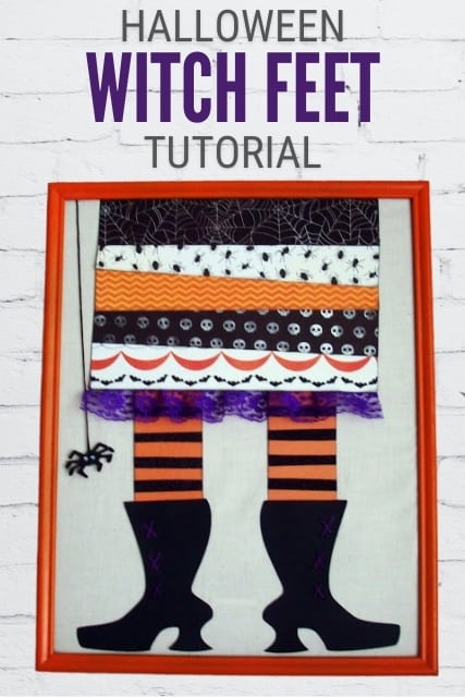title image for How to Make Witch Feet Halloween Wall Decor