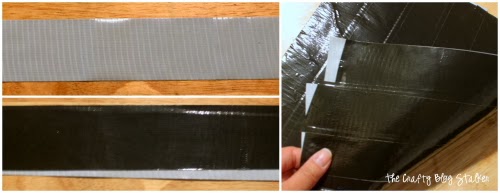 making a sheet of black duct tape strips
