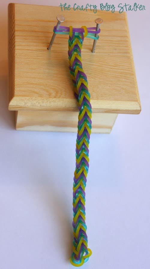 a fishtail braid out of loom bands