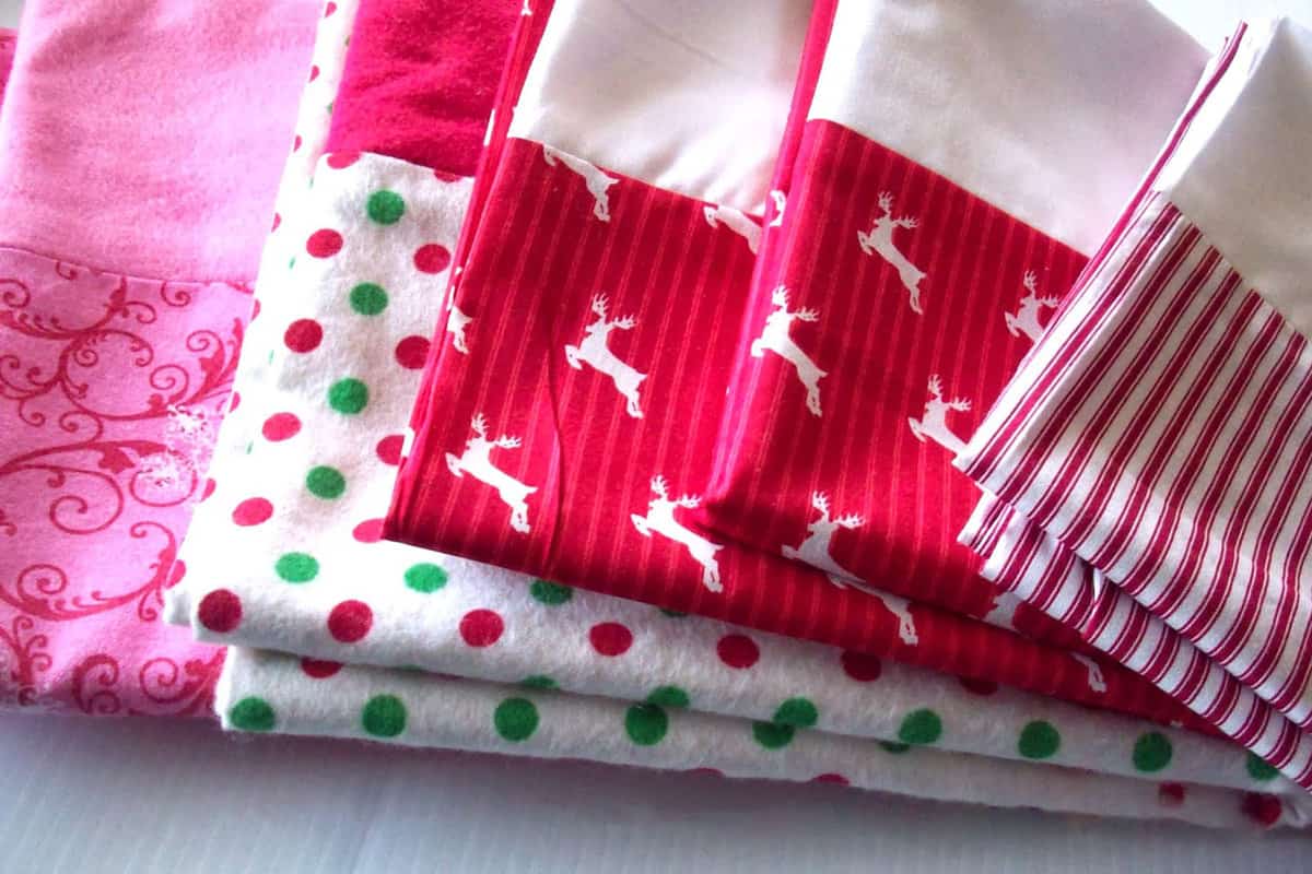 5 finished pillowcases