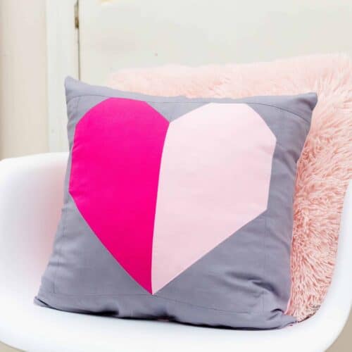 Valentines Heart Block Pillow Pattern 