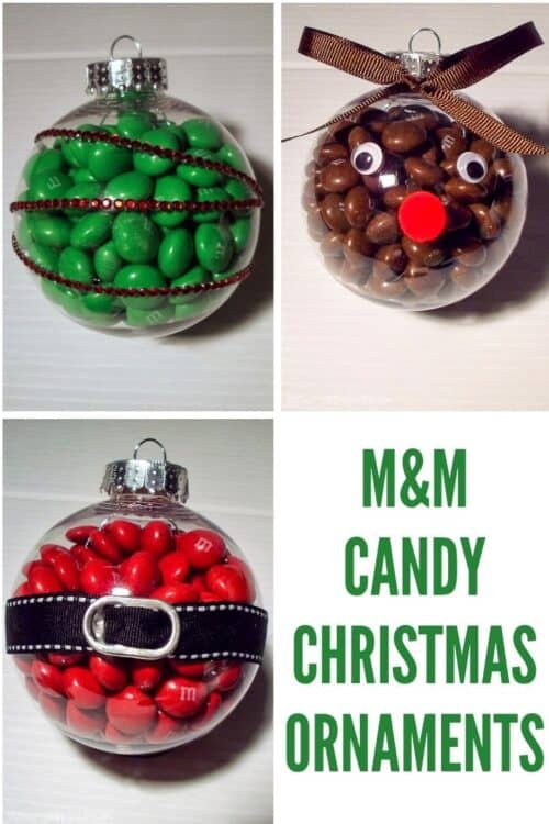 title image for How to Make Your Own M&M Candy Christmas Ornaments