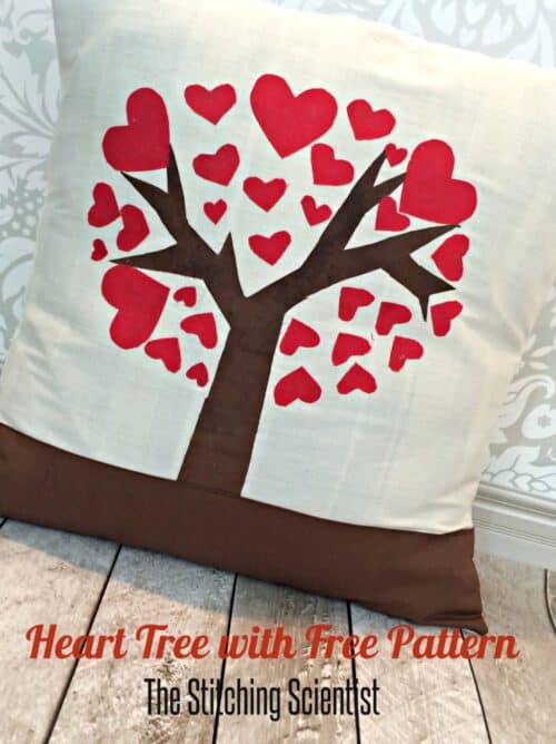 heart tree pillow