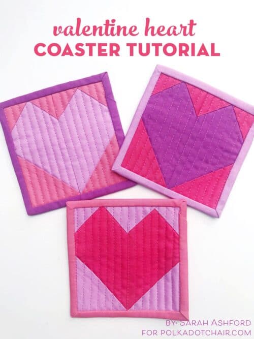 valentine heart coaster tutorial